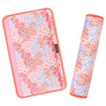 2 Pcs Plush Universal Seat Belt Cover Pad - 2-in-1 Soft Bag Handle Sleeve, Skin-Friendly & Breathable, Machine Washable, Cute Designs for Men Women Kids Car Accessories, Florals