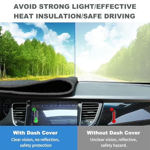 Dashboard Cover Dash Cover Mat Pad Carpet Custom Fit for Ford Fusion 2006 2007 2008 2009 (Dark Gray) - color: 2006-2009 Dark Gray