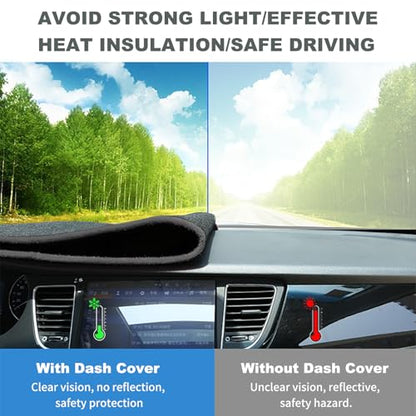 Dashboard Cover Dash Cover Mat Pad Carpet Custom Fit for Ford Fusion 2010 2011 2012 (Dark Gray) - color: 2010-2012 Dark Gray