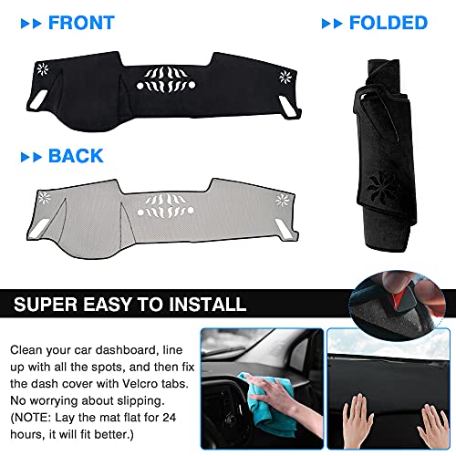 Autorder Dashboard Cover Mat for Kia Sorento 2021-2026 Accessories Dash Cover Flannel Dash Mat Sunshade Glare UV Rays Protector(Not 12.3 inch Navigation)