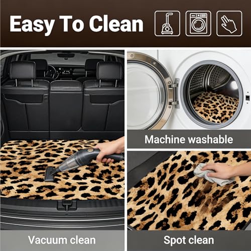 Automotive Floor Mats 5 Pcs, Universal Car Floor Mats, Leopard Print Cargo Liner, Car Accessory for SUVs/Sedan/Wagons, Durable Protective Mat, Trunk Liner for Families/Travel Enthusiasts - style: Bundle 7