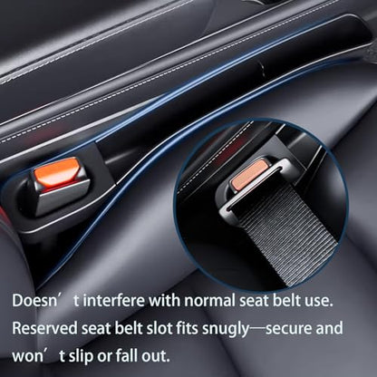 Seat Gap Filler for Tesla Model Y & Model 3 Premium 2020-2026, TPE Seat Gap Organizer with Storage, 2 Pack, Not for RWD Performance Sport Seats