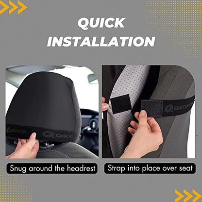 Premium Waterproof Car Seat Cover - Sweatproof, Universal Fit, Non-Slip, Durable Protector for Dirt, Spills, Pet Claws - Auto, SUV, Truck Compatible (Black)