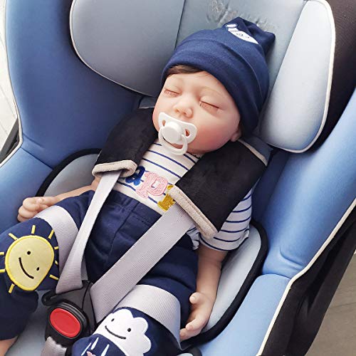Car Seat Strap Pads Covers for Baby Kids, Seat Belt Covers Cushion for boy Girl, Protect Neck and Shoulder rubbing, Anti-Slip Design, Universal for Stroller/Carrier/Pushchair Black - color: Black