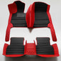 Custom Artificial Leather Waterproof All-Weather Car Floor Mats Fit for 99% Sedan SUV Sports Car Vehicle Car Mat (Red Black Stripe) - color: Red Black Stripe
