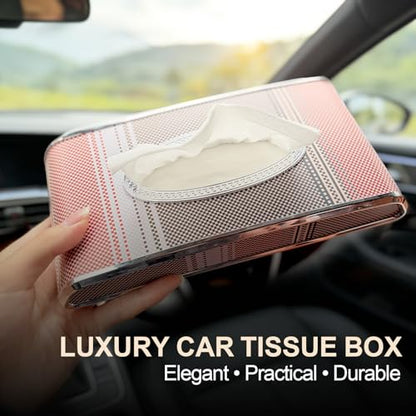 Universal Tissue Holder for Car Interior, Flat Tissue Box Holder, Kleenex & Napkin Organizer, Car Accessories for Women & Men, Center Console, Armrest & Back Seat, Travel Essentials (Flat) - style: Flat