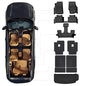 Floor Mats & Cargo Liner for 2021-2025 Jeep Grand Cherokee L (6-Passenger Without Center Console) - All Weather TPE Custom Fit, 1-3 Rows & Second-Row backrest Protectors - size: 2021-25|CherokeeL6|full Set