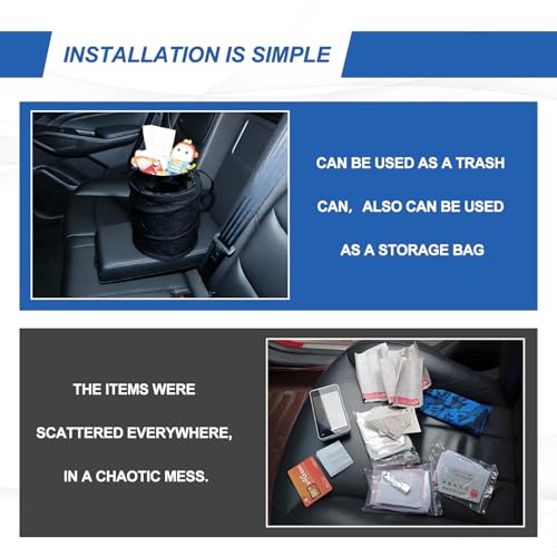 Collapsible Pop-Up Car Trash Can Waterproof Car Garbage Bin and Trash Container for SUV Truck Travel Camping Black