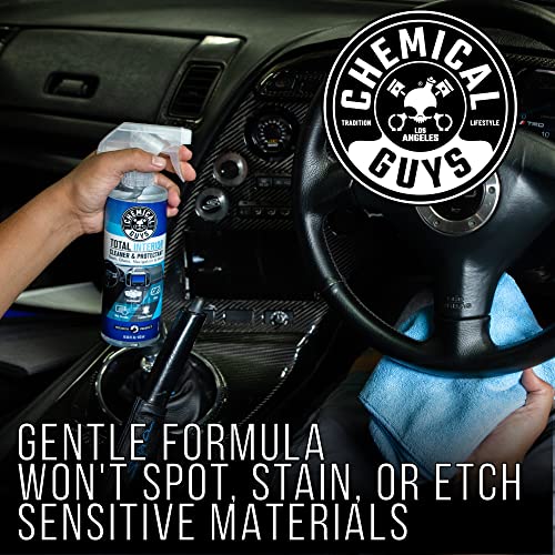 Chemical Guys Total Interior Cleaner & Protectant Interior Cleaner, Cleans & Protects Leather, Vinyl, Plastic, Rubber, Glass with a Streak-Free Finish — Cars, Trucks, SUVs, RVs, 16 oz - size: 16 Fl Oz (Pack of 1), style: Fresh