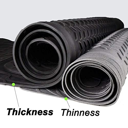 PIC AUTO Heavy Duty Cargo Liner, Trimmable All-Weather Rubber Trunk Mat for Cars, SUVs, Vans & Trucks, Anti-Slip Backing, Durable Protection, Large, Black - color: Black