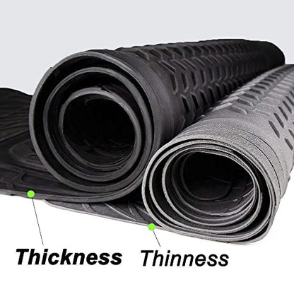 PIC AUTO Heavy Duty Cargo Liner, Trimmable All-Weather Rubber Trunk Mat for Cars, SUVs, Vans & Trucks, Anti-Slip Backing, Durable Protection, Large, Black - color: Black