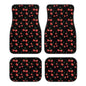 Red Cherry Black Automotive Floor Mats Front and Rear Car Mat Carpet Set 4 Pcs Fit for SUV,Vans,sedans,Trucks - color: Red Cherry Black