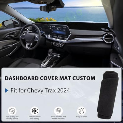 Dashboard Cover Mat Compatible with Chevy Trax 2024 2025 Accessories Dash Cover Non-Slip Dash Mat Sunshade Glare UV Rays Protector Pad Carpet - size: Fit for Chevy Trax 2024