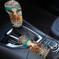 Bulopur Car Shifter Gear Hand Brake Trim Cover Set for Most Cars Van SUV Sedan Truck Auto Accessories - color: Aztec Sunflower Highland Cow Print