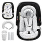 BOMOLOUR Infant Car Seat Insert with Removable Cushion for Baby Preemie Newborn Infant, Reversible carseat Insert Head Body Support Fits for Stroller, Baby Swing, Rocker, Bouncer, Bassinet - Grey