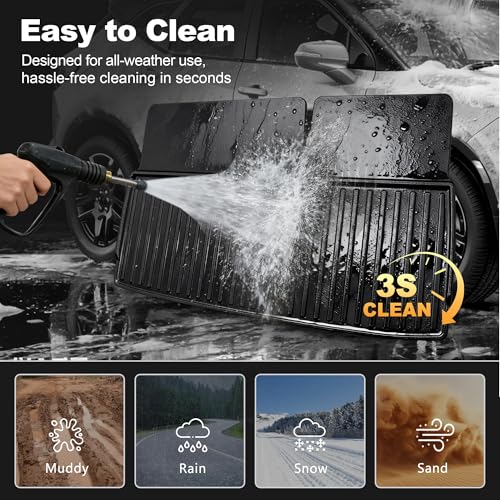 AOMSAZTO Cargo Mat Compatible with 2019-2024 Nissan Armada: All Weather TPE Custom Fit Cargo Liner & Backrest Liners for Armada & QX80 - style: 11)19-24 Armada Cargo Mat and Seatback Mat