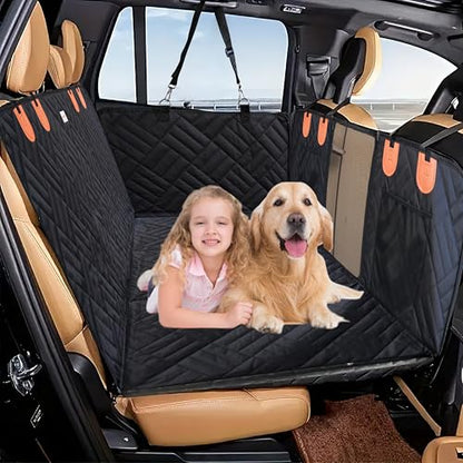 Back Seat Extender for Dogs Hard Bottom - Sturdy Dog Hammock for Car, Holds 400lbs Seat Cover for Dogs, with Seatbelt (No Foam) - color: No Foam