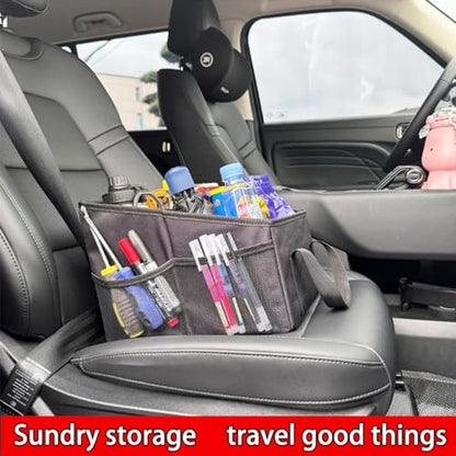 Car Organizer - Car Organizers and Storage, Collapsible Small Car Seat Storage Organizer for Console Front/Back, Automotive Backseat Organizer Passenger Seat Organizer