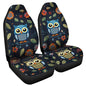 Owl Car Seat Covers for Women Men Front Seats Only 2 Pack Bucket Seat Covers Universal Fit Trucks Suvs Cars Auto Interior Accessories - color: Cartoon Owl
