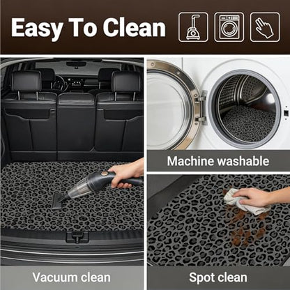 Automotive Floor Mats 5 Pcs, Universal Car Floor Mats, Leopard Print Cargo Liner, Car Accessory for SUVs/Sedan/Wagons, Durable Protective Mat, Trunk Liner for Families/Travel Enthusiasts - style: Bundle 9