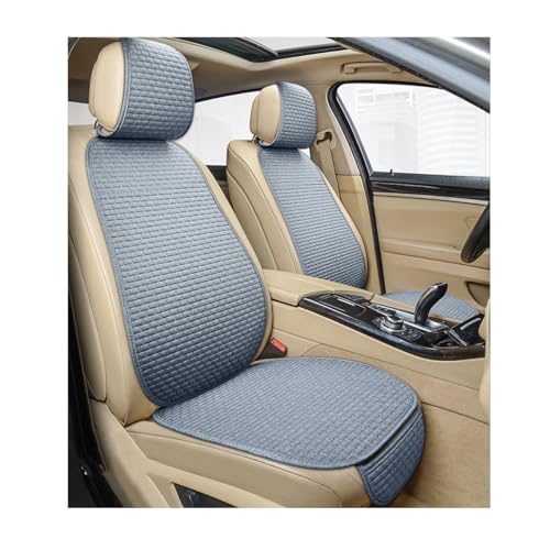 Yourkar 4PCS Car Seat Cover Pad, Breathable Auto Front Seat Bottom Cushion Mat & Seatback Cover, Soft Comfortable Vehicle Full Seat Protector, Universal Truck SUV Car Accessories (Gray) - color: Gray, size: 4 PCS