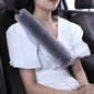 OGLAND 13.4inch Longer Fuzzy Sheepskin Seat Belt Cover, Fluffy Seatbelt Cover Pad for Pacemaker Adults Kids Women Cozy Soft Universal Car Accessories,1 Pack Misty Gray - color: Misty Gray