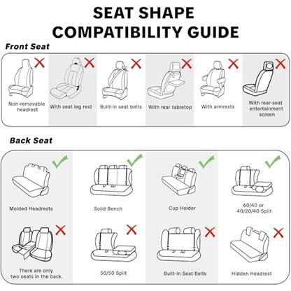 Car Seat Covers, Universal Fit for Most Vehicles, Waterproof Leather, Pet-Friendly Car Seat Covers, 5-Piece Complete Set, Protects Car Seats, Upgrades Interior, Airbag Compatible - color: Black & Coffee