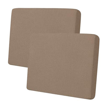 Easy-Going Stretch Individual Couch Cushion Cover Sofa Seat Furniture Protector Sofa slipcover Soft Flexibility with Elastic Bottom(2 Piece Cushion Sofa, Camel) - color: Camel, size: 2 Cushion Sofa