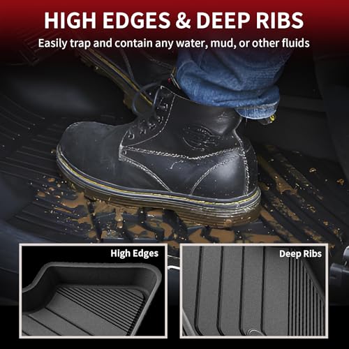 LASFIT Floor Mats Fit for BMW X2 2018-2023/ BMW X1 2016-2022 M35i, sDrive28i, xDrive28i, Custom Fit TPE All Weather Waterproof Floor Liners Front & Rear Rows Car Liners, Black - size: 1) X2 2018-2023 | X1 2016-2022 | Floor Mats