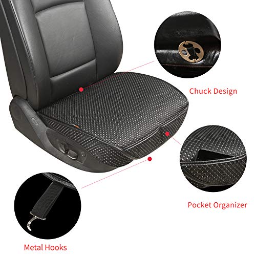 Breathable Universal Four Seasons Car Seat Covers, Luxury Car Seat Cushion,Protectors for Front Seat Bottoms,Compatible with 95% Vehicles(Black,1PCS) - color: Black-1PCS