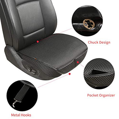 Breathable Universal Four Seasons Car Seat Covers, Luxury Car Seat Cushion,Protectors for Front Seat Bottoms,Compatible with 95% Vehicles(Black,1PCS) - color: Black-1PCS