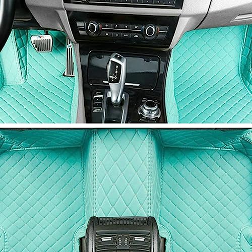 Custom Car Floor Mats Suitable for Cars, SUVs, Sports Cars, Trucks, car mats All-Weather Personalized, Fully Cover Luxury car Foot mats, Non-Slip Floor mats. (Light Blue) - color: Light Blue