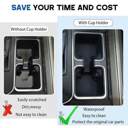 Center Console Cup Holder Inserts for 2024 2025 2026 Lexus GX550 Accessories Non-Slip Cup Holder Silicone Protection Pad Cupholder Coaster Liner for GX 550 Drink Organizer Interior Mat Black - size: for Lexus GX 550 2024 2025