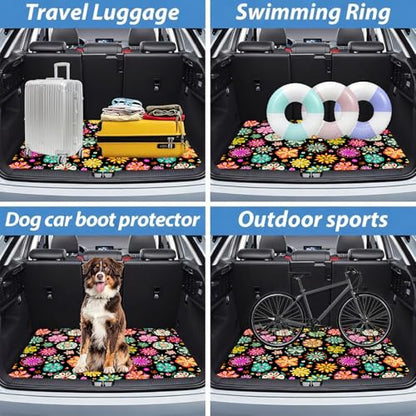 Automotive Floor Mats 5 Pcs, Universal Car Floor Mats,Floral Car Mats, Flower Car Accessory for SUVs/Sedan/Wagons, Durable Protective Mat, Trunk Liner for Families/Travel Enthusiasts - style: Bundle10