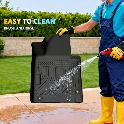 Floor Mats & Cargo Liner for Hyundai Sonata Hybrid 2020-2026, All-Weather TPE Custom Fit Car Liners Accessories, Full Coverage for Sonata High Edges Waterproof Anti-Slip 1st & 2nd Row & Trunk Mat - style: 3) For Hyundai Sonata Hybrid | 2020-2026 | Combo S