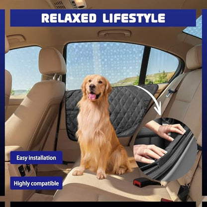 Yitexin 1 Pair Car Door Protector for Dogs, Waterproof & Anti-Slip Pet Car Door Covers, Black Vehicle Dog Car Window Protector Scratch Guard Accessories from Scratching (Oxford & PP)