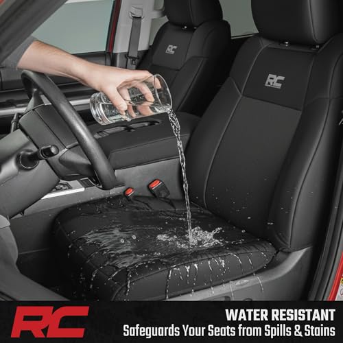 Rough Country Neoprene Front Seat Covers for Ram 1500 (2009-2018) & 2500 (2010-2018) - Waterproof & UV Resistant, Foam Padded, Front Seat Cover Set