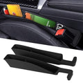 2PCS Car Seat Gap Filler Organizer, Multifunctional Seat Gap Storage Box for Phone Key, Stop Things from Dropping Between Seat and Console, Universal Interior Car Accessories (Black)