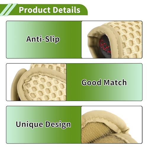 Universal Gear Shift Knob Cover Stick Shifting Handle Protector Automotive Manual Fabric 1 Pcs Anti-Slip Beige - color: Beige