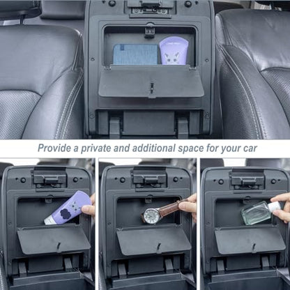 Center Console Hidden Box Organizer Compatible with 2024 2025 2026 Toyota Tacoma Accessories Armrest Secret Compartment Press to Open and Close（Patented Design） - color: for Tacoma 2024+
