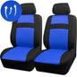 CAR PASS Car Seat Covers Front Seats Only, 3D Air Mesh Car Seat Cover with 5mm Composite Sponge Inside,Airbag Compatible Universal Fit SUV,Vans,sedans, Trucks, Automotive Interior Covers(Black Blue - color: Black Blue, size: Two Front