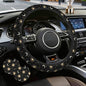Sun Moon Steering Wheel Cover for Women Girly,Stars and Clouds 15 Inch Non-Slip Breathable Neoprene Steering Wheel Cover Fit Auto,SUVs,Includes 2 PCS Cup Coasters - color: Sun Moon