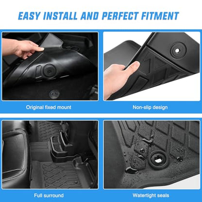 Nilight Floor Mats for Rivian R1S 2022 2023 2024 2025 (7 Seats Only) All Weather Custom Fit Heavy Duty Floor Liners - color: 2022-2025 Rivian R1S