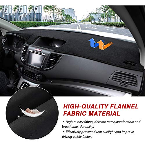 CARTIST Flannel Dashboard Cover for Honda CR-V 2012-2016 CRV Dash Cover Nonslip Dashboard Mat Protector Sunshade No Glare