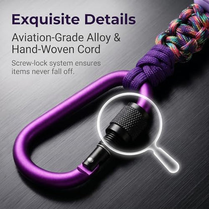 Car Seat Back Hooks 2 Pack - Heavy Duty Rope & Metal Buckle Car Hangers, No Wobble Multi-Purpose Organizer for Grocery Bags, Backpacks, Umbrellas, Trash Bags (Fit Most Vehicles) Purple - color: Purple