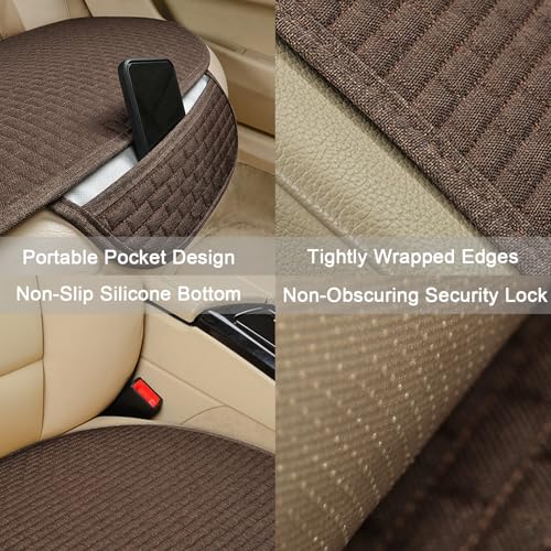 Car Seat Covers, Car Seat Cushion, 2 Pcs Car Seat Pads Mat for Auto, Bottom Driver Car Seat Protector, Universal Seat Covers for Cars, Breathable Anti-Slip, for Most Cars (Black 2 Front+1 Back)