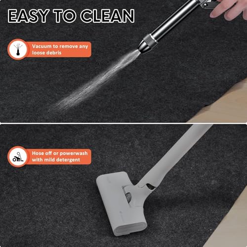 JERIA 2 Pcs 36 X 60 Inch Oil Spill Mat for Under Car Driveway,Oil Leaks Absorbent Oil Pad,Tape Rubber Mat Garage Floor with 16 PCS Tapes - size: 36'' X 60'' (2 PCS)