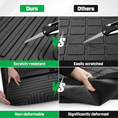 Cartist Floor Mats for 2013-2018 Dodge Ram 1500/2500/3500 Crew Cab,1500 Classic 2019-2024 Crew Cab, All Weather Floor Liners for Ram Accessories, Heavy Duty TPE Car Mats, Car Accessories - size: 4)Dodge Ram 1500/2500/3500 13-18