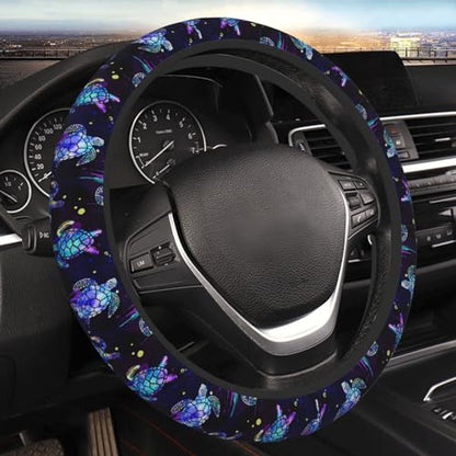 Sea Turtle Steering Wheel Cover Anti-Slip,Sweat Absorption Universal 15 inch Steering Wheel Covers Cute car Accessories for Men Women - color: 12