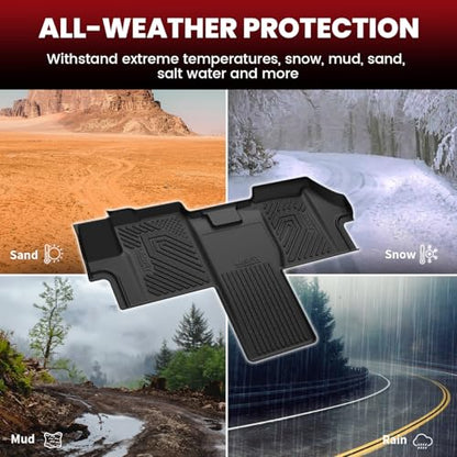LASFIT Floor Mats for 2018 2019 2020 2021 2022 2023 2024 2025 2026 Dodge Ram Promaster 1500 2500 3500, All Weather TPE Custom Fit Car Mats Floor Liners 1st Row Only, Black